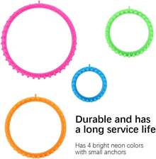 Set de Telares Circulares, Telares de Plástico con Aguja de Gancho y Pompom Bufanda Maker, para Bufandas, Gorros, Calcetines, Chales - 1 - Ver 5