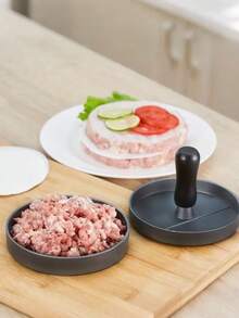 1pc/2pcs Aluminum Burger Press Mold, 100 Patty Sheets, Non-Stick Hamburger Maker, Dishwasher, BBQ Grill Kitchen Gadget, Food Contact, Uncharged, Ideal For Home & School Use - Multicolor - View 8