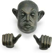 Aquascape 78315 - Cabeza y Manos de la Fuente de Spitter, Whimsical Deocorative Pond Feature Accent - 1 - Ver 3