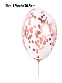 10pcs 12-Inch Transparent Sequin Latex Balloons With Foil Sequins, Semi-Transparent Party Decorative Balloons, Suitable For Wedding, Birthday Party Decoration, Outdoor Decoration, Holiday Party Supplies - Multicolor - View 2