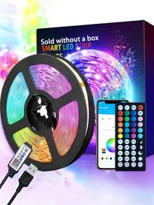 1-20M Smart LED Strip Lights With Wireless IR Remote Control, Color Changing & Music Sync Via App/Remote, USB Powered, Ideal For TV Backlight, Bedroom Ambiance, Party Decor, And Perfect Gift For Halloween, Christmas, Birthday - Color Light - View 2
