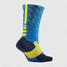 Calcetines de baloncesto  Hyper Elite KD para mujeres, talla pequeña (4-6), azul, amarillo - 1 - Ver 4