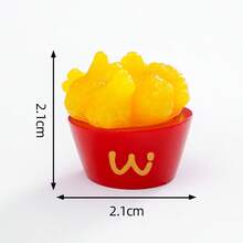 1/3/5pcs Valentine's Day Creative Realistic Fried Chicken, French Fries, Potato Patty Food Toys, Miniature Dollhouse DIY Decor Accessories, Car/Desktop Small Ornaments - Multicolor - View 8