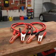 Cables de Arranque para Batería de Coche, Camioneta o SUV, Conexión Rápida de Emergencia para Arrancar Motores en Taller o Carretera - Negro - Ver 1