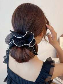 4/2/1pc French Style Lace Bowknot Hair Scrunchies For Daily Life, Vacation And Casual Occasions Elegant Accessories Hair Accessories, For Women, Fall, Travel, Hair Tools Women, Hair Stuff, Fall, Hair Accessories, Travel, Women, Hair Tools, Hair Stuff, Stuff, Beauty Accessories Hair Ties Ponytail Holder - Multicolor - View 3
