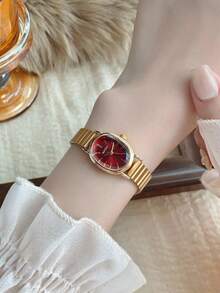 1pc Gold Bamboo Knot Strap Quartz Watch For Women, Casual & Fashionable, Retro Style, Suitable For Everyday Wear, Best Gift Choice For Couples - 金色 - 查看 4