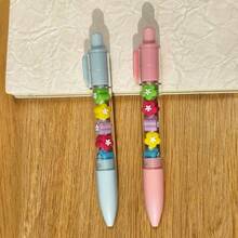 2pcs Cute Cartoon Ballpoint Pens, Fashion High-Quality Quick-Drying Ballpoint Pens, Pressing Design, Smooth Ink Flow, Comfortable Grip, 0.5mm Black Ink, Suitable For Notebooks, Exams, Office Supplies And Student Gifts, Essential For Back To School Season - Multicolor - View 8
