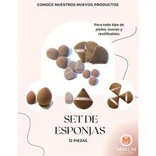YQQ Set de 12 Esponjas de Maquillaje Diferentes Formas y Tamaños9413 - Cafetería - Ver 2
