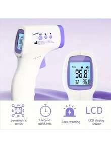 MAMIJOY Non-Contact Thermometer For Measuring Body Temperature With Large LED Display (Batteries Not Included) Ideal Gift For Thanksgiving - White - View 4