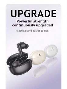 HP NR10 New Bluetooth 6.0 Headphones: Active Noise Cancellation, Long Battery Life, Low Latency, Smart Touch Controls, Wireless In-Ear Gaming Headphones - Milk Tea Color - View 5