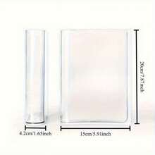 1pc Acrylic Book Vase With Floral Design - Contemporary Rectangular Flower Vase For Bookshelf, Bedroom, Or Office Decor - Perfect Gift For Book Lovers And Home Aesthetics - Ideal For Birthday, Thanksgiving, Christmas - Bookshelf & Coffee Table Decoration, Book Decor - 透明的 - 查看 5