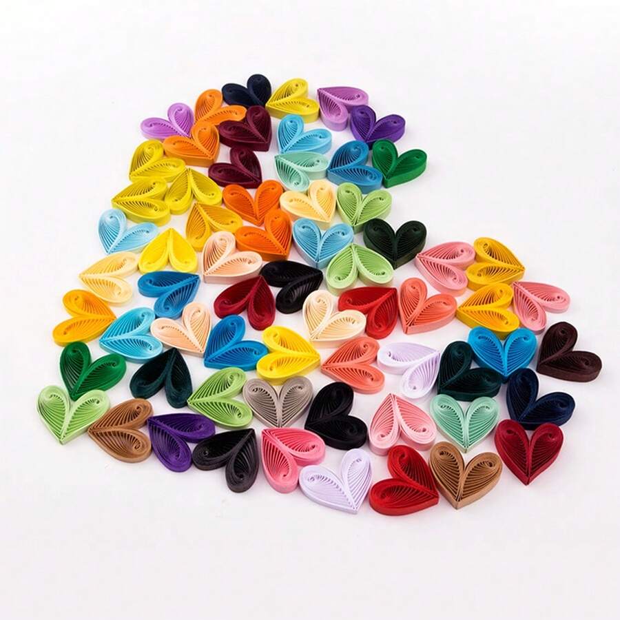260 Blatt in 26 Farben hochwertige Quilling-Papierstreifen, sortierte leuchtende Farben, flexibel, langanhaltend, hochdicht, leicht zu formen für DIY-Handwerke, kreative Kunstwerke, Premium-Geschenke, Dekorationen und Kunstprojekte - 26 Farben von Quilling-Streifen - Übersicht 1