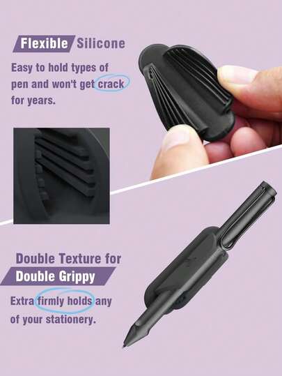 3 piezas Soporte de bolígrafo mejorado, Clip de bolígrafo adhesivo, Organizador de escritorio de útiles escolares, Soporte de bolígrafo para coche