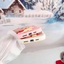 1 ốp lưng điện thoại mềm chống rơi hình kẹo lượn sóng với họa tiết gấu uống bia dễ thương bằng silicon, tương thích với iPhone XS Max/11/11 Pro/11 Pro Max/12/12 Pro/12 Pro Max/13/13 Pro/13 Pro Max/14/14 Pro/14 Plus/14 Pro Max/15/15 Pro/15 Pro Max/15 Plus/16/16 Pro/16 Plus/16 Pro Max/17/17 Pro/17 Pro Max và Galaxy S24 Ultra, Infinix Smart 8, Infinix Hot 40i, Spark 20, Spark 20C, Spark Go 2024 - Màu Hồng Tươi - Xem 6