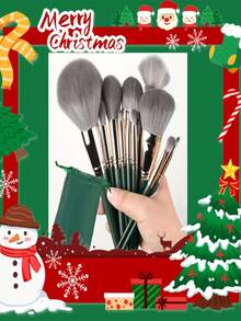 15 Pieces Of Makeup Brushes Include 14 Soft And Fluffy Professional Makeup Brushes, And The Beauty Eggs Are Equipped With A Storage Bag. They Are Very Suitable For Travel Use. These Brushes Are Suitable For Applying Foundation, Eyeshadow And Blush, And Are Excellent Tools For Applying Eye Shadow, Drawing Eyeliner, Priming And Mixing Colors. The Multi-Functional Kabuki Makeup Brushes Are Specially Designed To Create Perfect Makeup. - Green - View 8