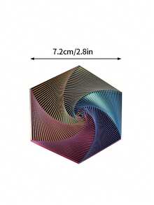 3D Optical Illusion Folding Puzzle Toy, Polygonal Carrot Tower Spiral Desk Decor, Christmas/Birthday Gift - Multicolor - View 24