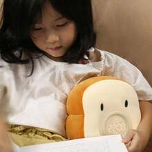 Lindo reloj despertador con forma de felpa para dormitorio, alarma vibratoria de dibujos animados, digital, electrnico, desmontable, con fecha de temperatura - A - Ver 4