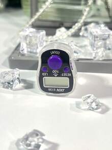 LED 指尖计数器，带夜光指示灯，100 次计数提醒，3 个按键分别用于计数、重置、背光显示，时尚双色设计，便携式设计，适用于祈祷、编织、健身计数等多种场景。 - 彩色 - 查看 23