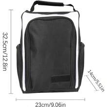 Travel Shoe - Zippered Shoes Storage Bag, Multi - Purpose Shoe Organizer With Handle, Side Accessory Pockets Easy Transport Travel Indoor Outdoor Backyard Driving Range Course - inicial - Ver 6