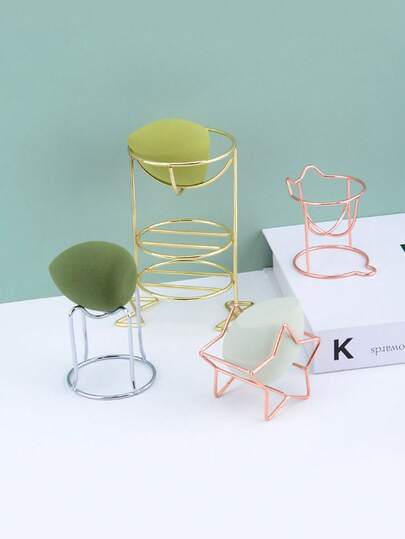 美妆蛋晾干架美妆蛋粉扑架金属收纳架海绵蛋化妆蛋晾干支架适用于度假沙滩浴室收纳卧室收纳大容量