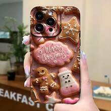2026 nueva funda de teléfono esmerilada, funda de teléfono diseño de galletas de jengibre de Navidad, feliz Navidad para iPhone 17 14 13 12 11 Pro Max y funda de teléfono  Galaxy S23 S22 S21 S20 Plus, regalo de pareja para él y ella, regalo de vacaciones - Azul Klein - Ver 5