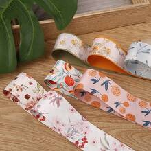 双面印花丝带，DIY工艺材料，适用于头饰、服装、礼品、鲜花、蝴蝶结等，丝绸丝带