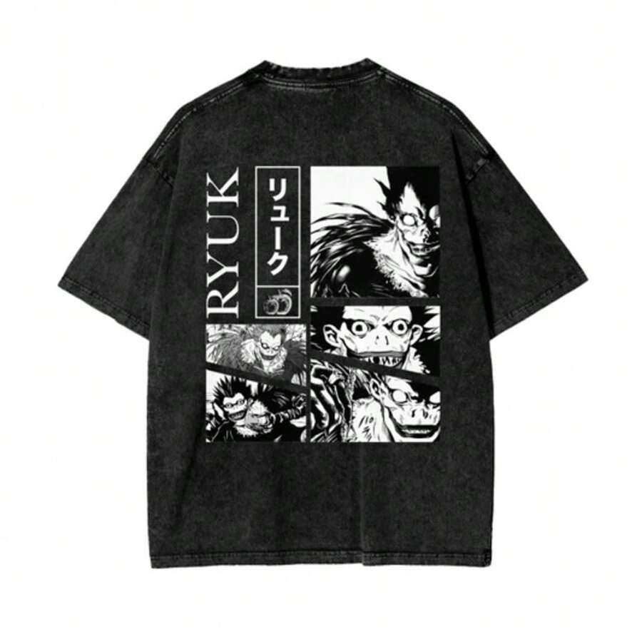 DEATHNOTE SNOW WASH RYUK T-SHIRT 1 - Màu sắc chính của bức tranh - Xem 1