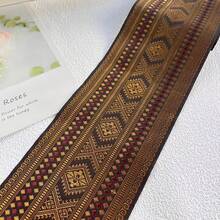Handmade Bohemian Lace Trim, Heavily Embroidered Floral Lace Ribbon, Clothing/Dress Hem Decoration, Stage Performance Lace Tape - Multicolor - View 8