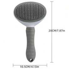 1 chiếc bàn chải chải lông thú cưng mới, chỉ cần nhấn một lần để loại bỏ lông rụng, thích hợp cho chó và mèo, đồ dùng cho thú cưng. - Nhiều màu - Xem 9