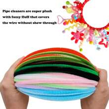 EstiloTendenciaJuego De Manualidades De 100 Piezas De Limpiapipas Rojo Vino, Tallos De Chenilla Gruesos Y Mullidos Limpiapipas Para Proyectos De Manualidades DIY Y DecoracionesCalidad PremiumVersióN Mejorada - Blanco - Ver 11