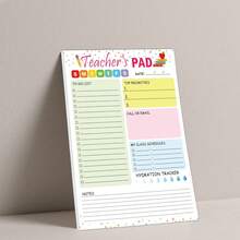 Teacher Notepad 5.5 X 8.3 Inch Checklist Daily Scheduler Sheets Tear-Off Daily To Do List Organizer Planner Sheets For Teachers Daily Tasks Notepad Appreciation 1 Pack - Multicolor - View 6