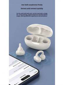 Lenovo EA330 Wireless Bluetooth Headset In-Ear Clip-On Sports Running Non-In-Ear Open-Ear Headphones Have A Long Battery Life - Black - View 3