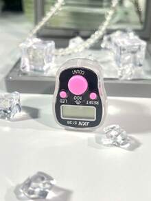 LED 指尖计数器，带夜光指示灯，100 次计数提醒，3 个按键分别用于计数、重置、背光显示，时尚双色设计，便携式设计，适用于祈祷、编织、健身计数等多种场景。 - 彩色 - 查看 2