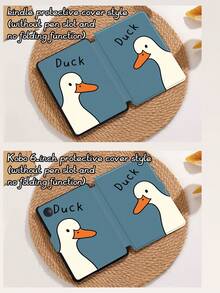 Cute Duck Cartoon Pattern Tablet Protective Case,Compatible With IPad 9.7/10.2/10.5/10.9/12.9/Pro 11, 10th Gen,Compatible With Samsung Galaxy Tab S6 Lite 10.4 Inch,Compatible With Kindle Paperwhite 12th Gen 2024,Kindle (11th Generation) 2022 Release,Kobo Clara Colour,Soft Anti-Fall Protection,Smart Stand/Automatic Wake Up/Sleep - Multicolor - View 10