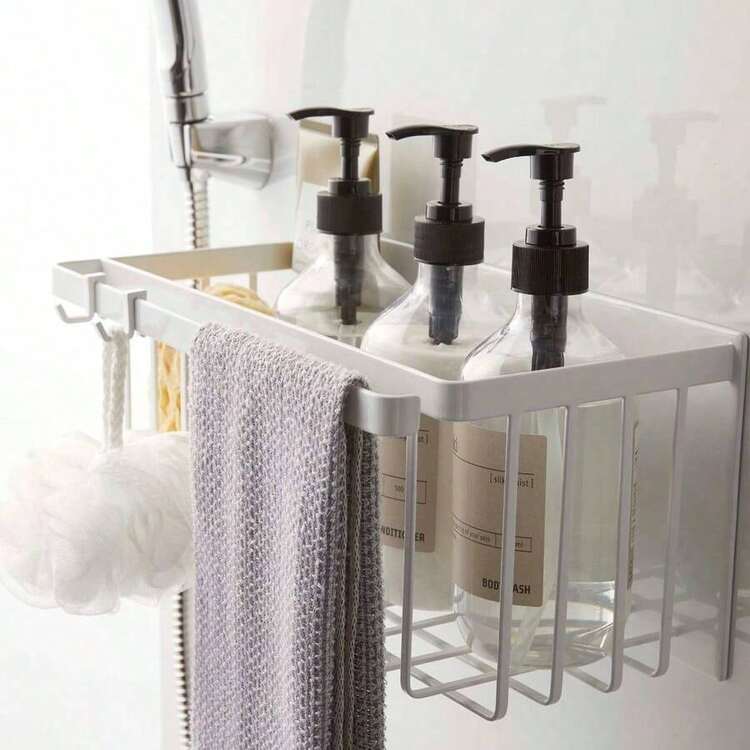 マグネットバスルームバスケット タワー ワイド 幅31cm 幅44.3cm タワーシリーズ 収納 お風呂 バス 磁石 お風呂収納 バス収納 マグネット 吊り下げ 風呂 - ホワイトB - 見る 7