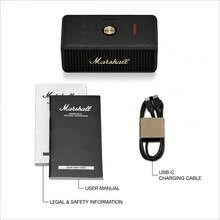 Marshall Emberton III 便携式蓝牙音箱，坚固耐用，IP67 防水设计，立体声响亮，低音浑厚，播放时间超过 32 小时，小巧无线，是旅行和户外活动的理想之选 - 黑色 - 查看 9