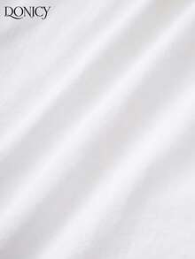 DONICY Quần nữ ống đứng xếp ly cạp cao màu trơn, mềm mại và thoải mái, thời trang, đa năng, thanh lịch, phù hợp cho sinh hoạt hàng ngày, hẹn hò, tiệc tùng, ngày Valentine, lễ hội, công sở. - trắng - Xem 7