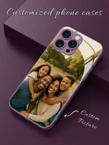 1pc Customized Photo Phone Case, Personalized Soft Shell Phone Case, Couple Phone Case, High-Definition Anti-Slip Photo Customized Case, Soft Thick Anti-Drop Design, Printed With Life, Family, Landscape, Wedding, Cats, Beige Floral And More Photos, Fashionable And Elegant, Colorful, Matching, Unique Customization, Compatible With Iphone17 Air/16/15/14/13/12/11 Pro Max, Galaxy A17/A07/A15/A25/A35/A55/S23/24 Ultra Series, OPPO, Redmi And Other Models