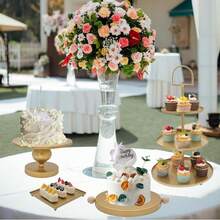 Set Of Cake Stands Metal Dessert Display Holder Round Tier Cupcake Stand Serving Tray Platter Cake Pedestal Stand For Party Weddings Birthday Showers Anniversary - 金色 - 查看 4