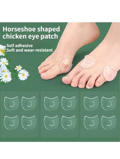 Hot Selling On 8/20 Pcs Horseshoe Shaped Transparent Corns Sticker Toe Anti Abrasion Sticker Foot Care Anti Abrasion Sticker