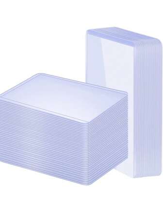 10/40pcs Transparent Plastic Card Sleeves, Customizable Card Protectors, Card Holders, Card Cases