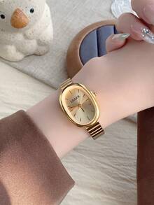 这款金/银方形竹节表盘石英表适合日常佩戴，也是生日和圣诞节的完美礼物。 - 金色 - 查看 2