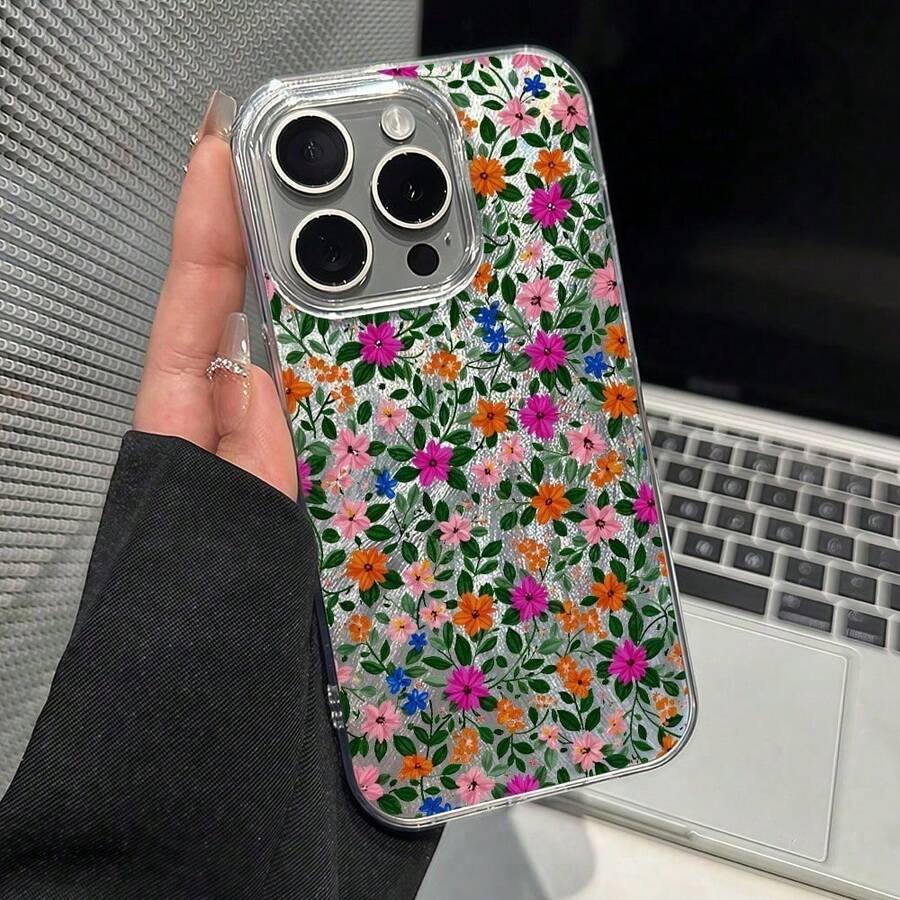 Vibrant Floral Pattern Phone Cover, Trendy And Artistic Design Perfect for 17, 16, 15, 14 PLUS, 13, 12, 11 PRO MAX, Ideal As a Gift. - Estilo 9 - Ver 1