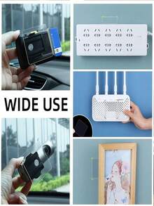 25/50pcs Strong Double-Sided Transparent Removable Nano Tape, Suitable For Hanging Items, Home, Carpets, Etc. Square Waterproof Nano Double-Sided Adhesive Tape Hooks, Applicable For Kitchen, Bathroom, Bedroom, Living Room And Other Occasions, Can Also Be Used As Fashionable Tapes, Wall Stickers And Other Home Supplies. Multi-Purpose Removable, Suitable For Wall Hanging, DIY Crafts, Home And Office Decoration. - Multicolor - View 4