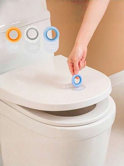 1pc Self-Adhesive Toilet Seat Riser - Easy Installation, No Power Needed, Durable Plastic Oval Design, Smooth & Shiny Surface, Suitable For Bathroom Cleaning, Toilet Accessories, Seamless Integration