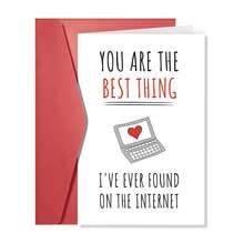 送给男友的周年纪念卡 | 送给男士/伴侣/情侣的趣味生日卡 | 情人节贺卡 | 送给老公的浪漫礼物 - 含信封 | 你是互联网上最棒的东西 - 1张