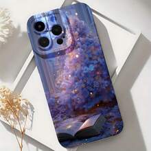 2026 nueva funda de teléfono esmerilada, funda de teléfono con diseño de árbol de Navidad de fantasía y libro abierto para iPhone 17 14 Pro Max 13 12 11 Xs Xr  Galaxy S23 S22 S21 S20 S10 S9 Plus protector de teléfono funda de pareja regalo para novio novia presente de vacaciones - Azul Klein - Ver 6