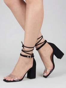 Women Heeled Sandals - 黑色 - 查看 1