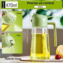 1pc 2-In-1 Oil Sprayer Bottle, Kitchen Household Leak-Proof Sauce/Vinegar Dispenser, 470ml - Multicolor - View 11