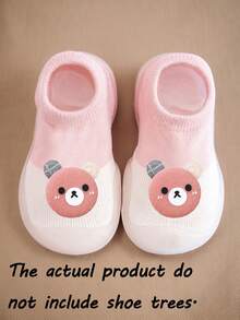 粉色幼儿袜鞋，橡胶防滑鞋底室内拖鞋，适合男宝宝和女宝宝，室内外日常穿着 - 粉色 - 查看 8